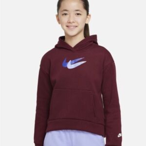 Nike burgundy maroon hoodie for girls size xl in girls